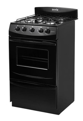 Cocina Escorial Candor Gas Natural 4 Hornallas Negra.