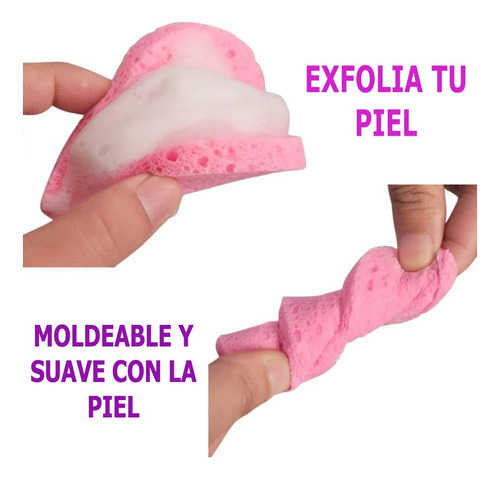 Set Guante Corporal + Esponja Facial Exfoliante Piel Suave