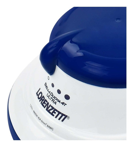 Imagen 2 de 2 de Regadera eléctrica de pared Lorenzetti Bella Ducha 4T blanca y azul 4800W 127V