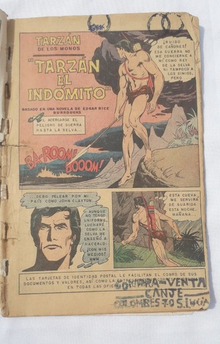 Historieta Comic Antiguo * Tarzan * N° 230 Deteriorad Novar