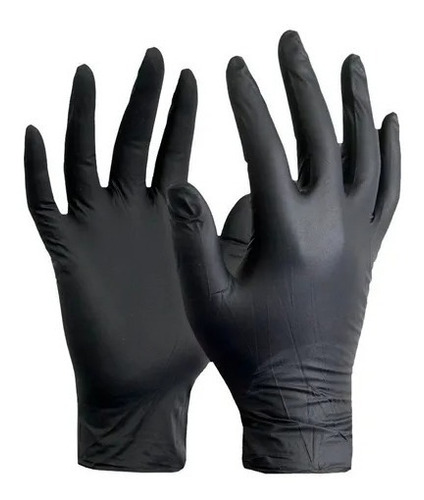 Guantes Descartables Printex Negro Nitrilo X 500 Unidades