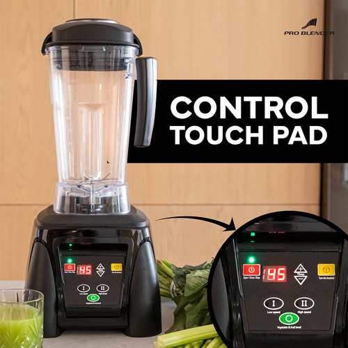 PRO BLENDER TOUCH PRO Licuadora Profesional 3.5 HP Vaso Copoliester 2 Litros Color Negro BE2000