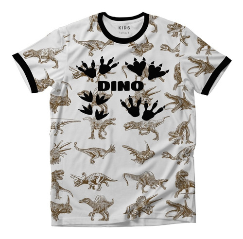 Playera Niño Dinosaurios Diseño Vintage Moda  Tela Spandex