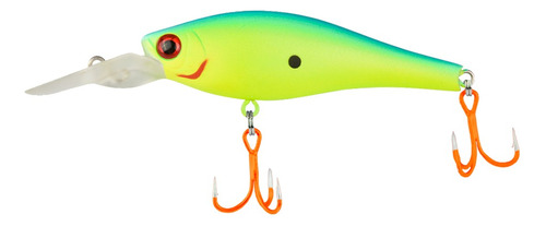 Isca Artificial Shugan Shad 75mm - Ikigai H002 Cor Verde E Amarelo