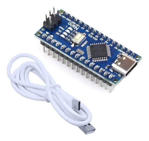 Placa Nano Arduino Compatible Ch340 Con Cable Tipo C