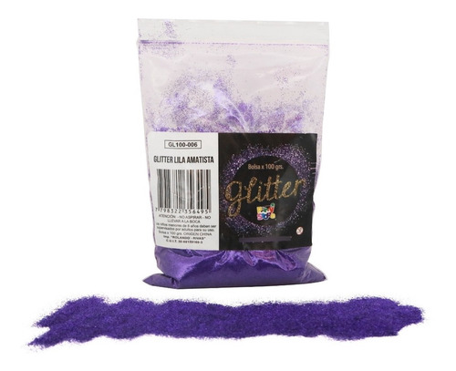 Glitter Gibre Givre Purpurina 100g Lila Amatista