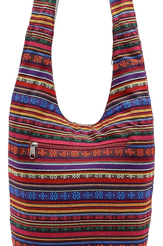 Bolso De Hombro De Lino Y Algodón Bohemio Hippie