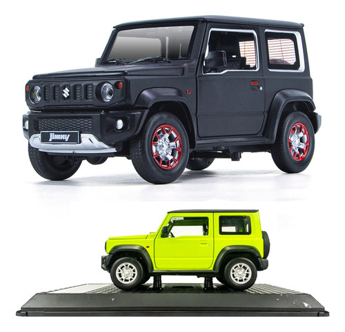 Fwefww Suzuki Jimny 1/18 Miniatura Metal Coche Con Luces Y