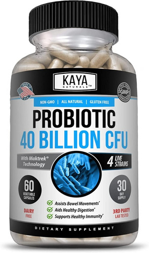 40 Billones Cfu Probióticos Orgánicos Enzimas Digestivas Sabor S/n