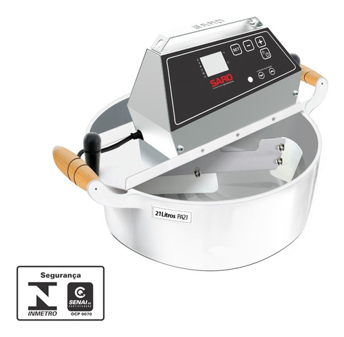 Imagem 2 de 5 de Maquina Inox Mexe Doce 21 L + Timer Frete Gratis