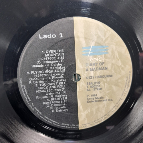 Imagem 5 de 7 de Vinil Lp Ozzy Osbourne Diary Of A Madman Bom Estado