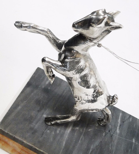 Escultura Francesa Petibronce Sellada Firmada Niña-cabra *s