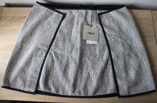 Mini Falda Asos Luxe Boucle Azul Marino 42