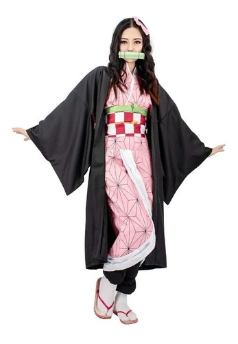 Cosplay Disfraces Anime Kamado Nezuko Kimono Para Mujer Nina | Cuotas sin  interés