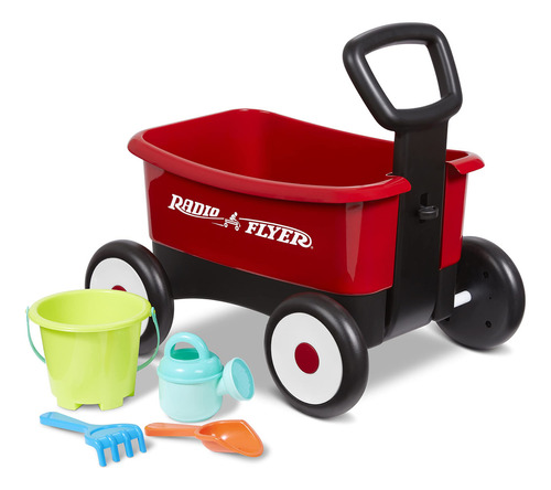 Radio Flyer My 1st Wagon Con Herramientas De Playa Y Jardn, 