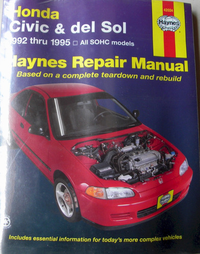 Manual Taller Honda Civic Accord Crv Odyssey Pilot Del Sol