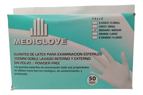 Guantes Para Cirugía Látex Sin Polvo X50pares Mediglove