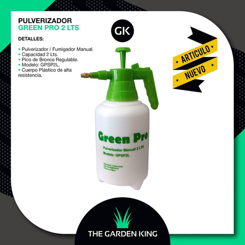 Pulverizador Fumigador 2 Litros Green Pro A Presión Manual