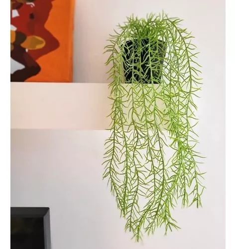 Planta Colgante Artificial Con Maceta 46cm Chica