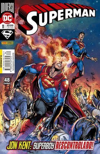 Superman: Renascimento - 11 / 34: Jon Kent: Superboy Descontrolado!, de Brian Bendis, Michael. Editorial Panini Brasil LTDA, capa mole em português, 2020