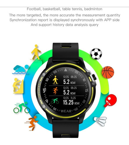 Relógio Inteligente L8 Touch Smartwatch Bluetooth P D'água
