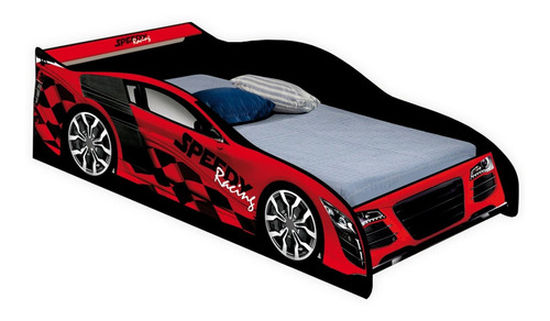 Cama Infantil Com Proteção Lateral Carro Speed J&a Jb