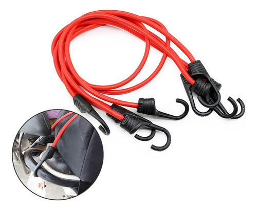 Cordão Elástico Para Bagagem De Bicicleta, Vermelho 30cm