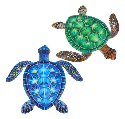 Ocean Decor Turtle Para Colgar En La Pared, Hierro Forjado,