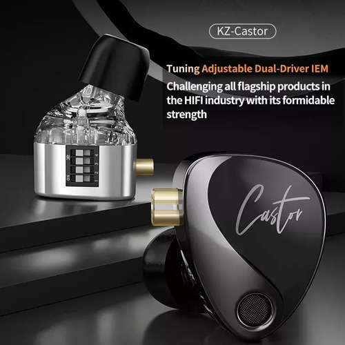 Audífonos Kz Castor Hifi Con Interruptor De Afinación Mic