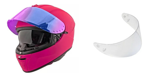 Casco Integral Joe Rocket Ion Rosa Iridium Mujer Motos.shop