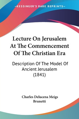 Libro Lecture On Jerusalem At The Commencement Of The Chr...