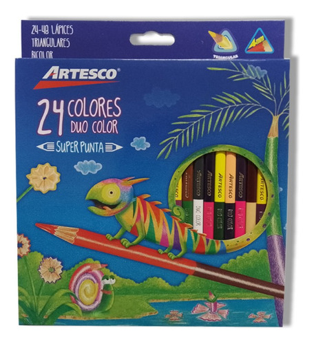 Caja De Colores Dúo Color, Marca Artesco (24 Unidades)