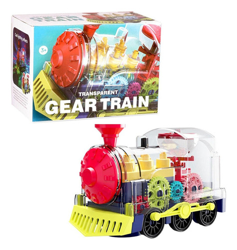 * Set De Tren Eléctrico Transparente Para Niños Regalo De