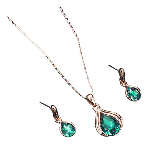 2025 Conjunto De Pendientes Y Collares Con Forma De Gota De