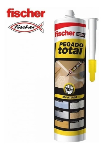 Imagen 1 de 4 de Pegado Total Fischer 10 Seg Multimaterial 310ml Montajes