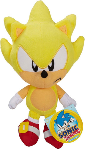 Figura De Peluche De Felpa Sonic The Hedgehog Super Sonic De