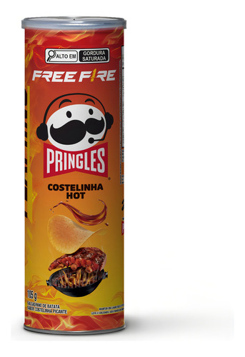 Salgadinho Pringles® Free Fire Costelinha Picante 105g