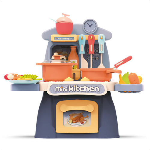 Mini Kitchen Juliana Y Julián Cocina De 23 Piezas Color Gris Gris