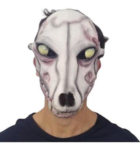 Máscara Caveira Do Cachorro Terror Halloween Susto Fantasia