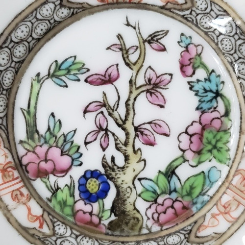 Taza Café Con Plato Porcelana Inglesa Coalport Indian Tree Verde (Usado)