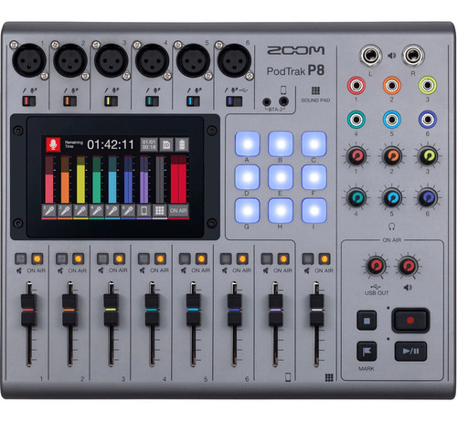 Gravador Zoom Podtrak P8 Podcast Multitrack Loja Alphahome