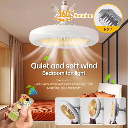 Lámpara Led Con Ventilador For Socket 30w Silencioso
