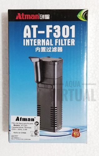 Filtro Interno Atman Atf 301 300 Litros Hora Para Acuarios