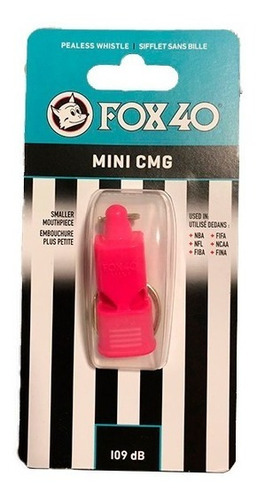 Silbato Fox 40 Mini Cmg Con Protector Rosa Profesional