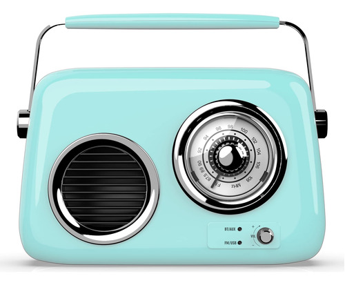 Radio Fm Portatil De Onda Corta, Altavoz Bluetooth Vintage C