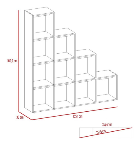 Imagen 5 de 6 de Biblioteca Escalera Beijing (color Rovere)
