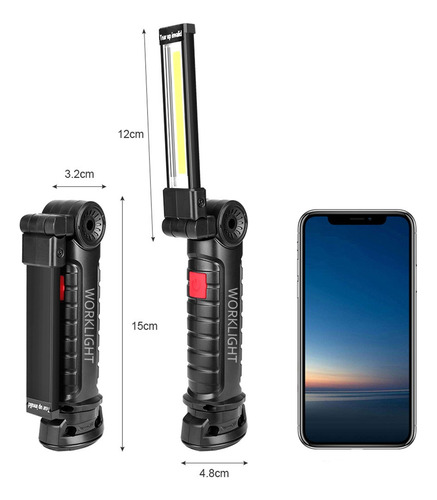 Lámpara De Inspección Flexible Cob+led Worklight Fl