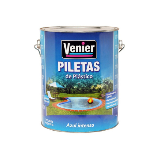 Pintura Para Piletas De Plastico Venier 4 Lts + Diluyente 1l