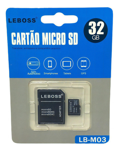 Cartão De Memoria Micro Sd 32gb + Adaptador Atacado