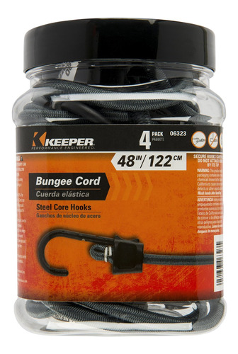 Keeper 06323 Cuerda Elástica De 48 Pulgadas Con Ganchos Sst 